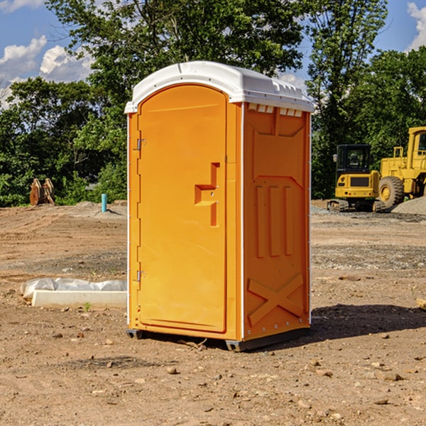 how often are the porta potties cleaned and serviced during a rental period in Flippin